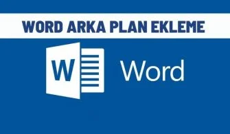 word arka plan ekleme