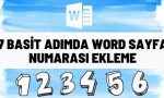 word sayfa numarasi ekleme
