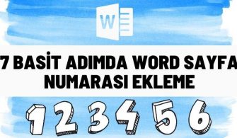 word sayfa numarasi ekleme