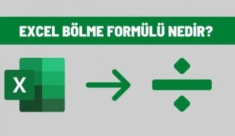 excel bolme formulu nedir