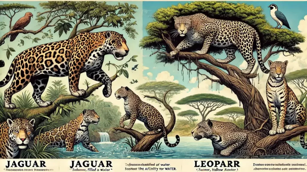 jaguarla leopar arasindaki farklar
