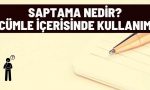 saptama nedir cumle icerisinde kullanim