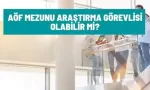 aof mezunu arastirma gorevlisi olabilir mi