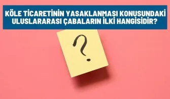 kole ticaretinin yasaklanmasi konusundaki uluslararasi ilk caba
