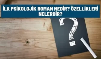 ilk psikolojik roman nedir
