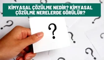 kimyasal cozulme nedir