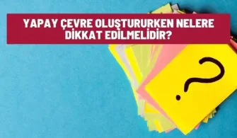 yapay cevre olustururken nelere dikkat etmeliyiz