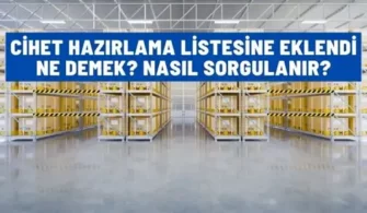 cihet hazirlama listesine eklendi