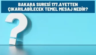 bakara suresi 177 ayetten mesaj
