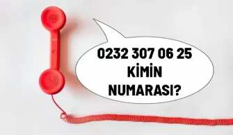 0232 307 06 25 kimin numarasi