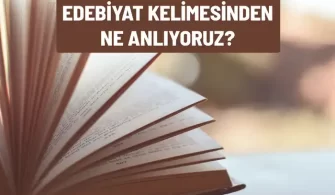 edebiyat kelimesinden ne anliyoruz