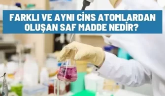 farkli cins atomlardan olusan saf madde