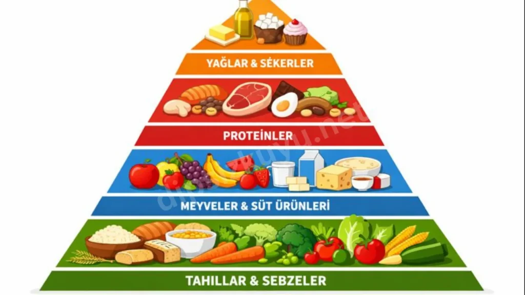 yenilebilir beslenmeye elverisli gida piramidi besin piramidi