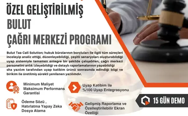 avukatlik burolari icin ozel gelistirilmis cagri merkezi programi