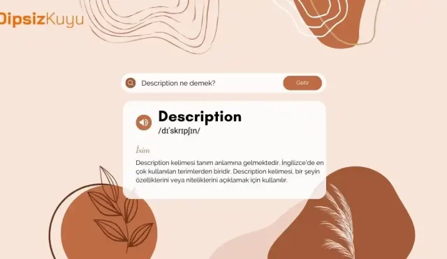 description ne demek turkce anlami