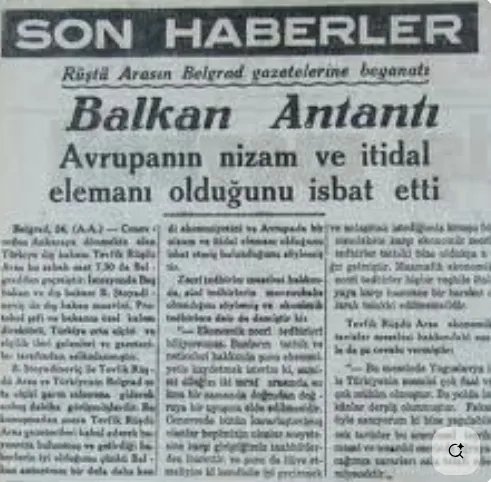 balkan antanti gazete manset 2