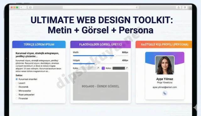 turkce lorem ipsum placeholder gorsel karakter olusturucu