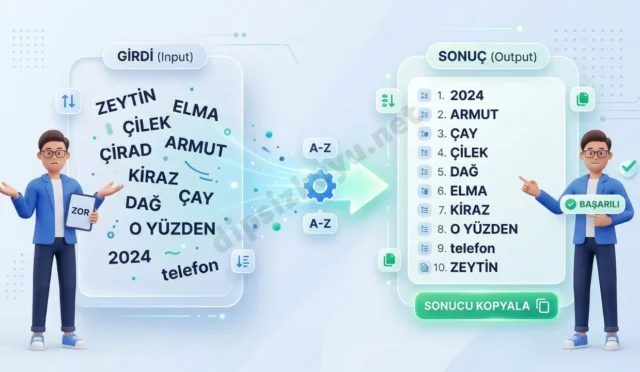 online alfabetik siralayici metin alfabetik siralama